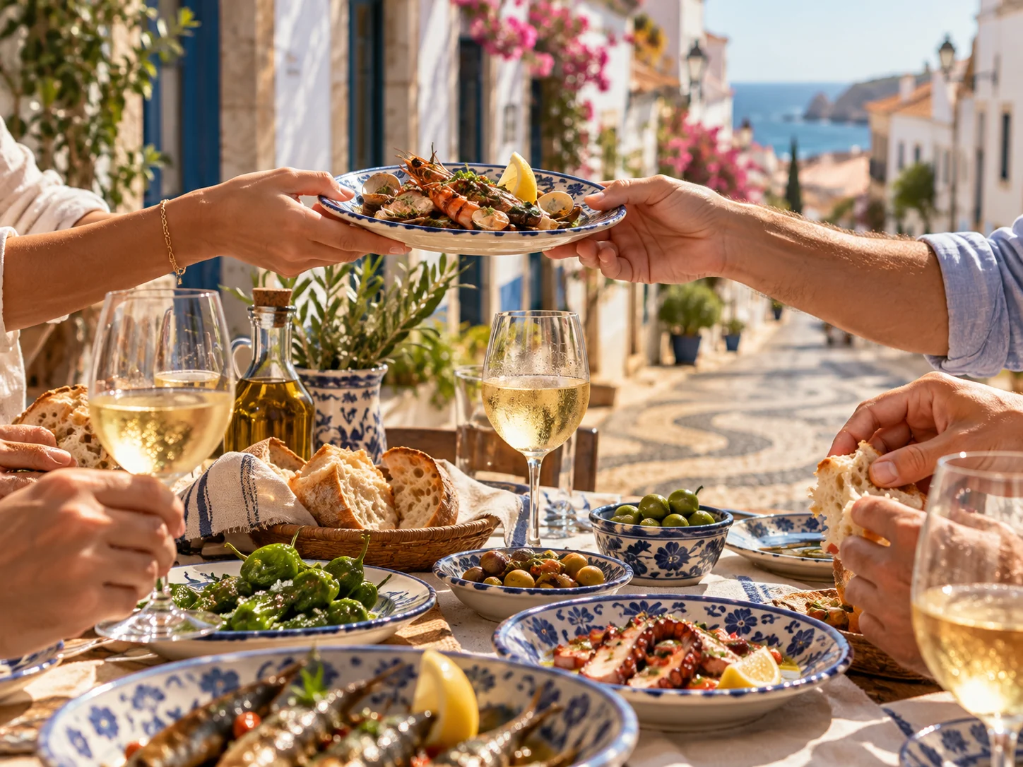 Sharing plates in the old town